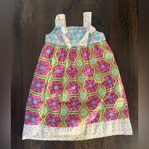 Hannah Kate Floral Dress in Pink and Green